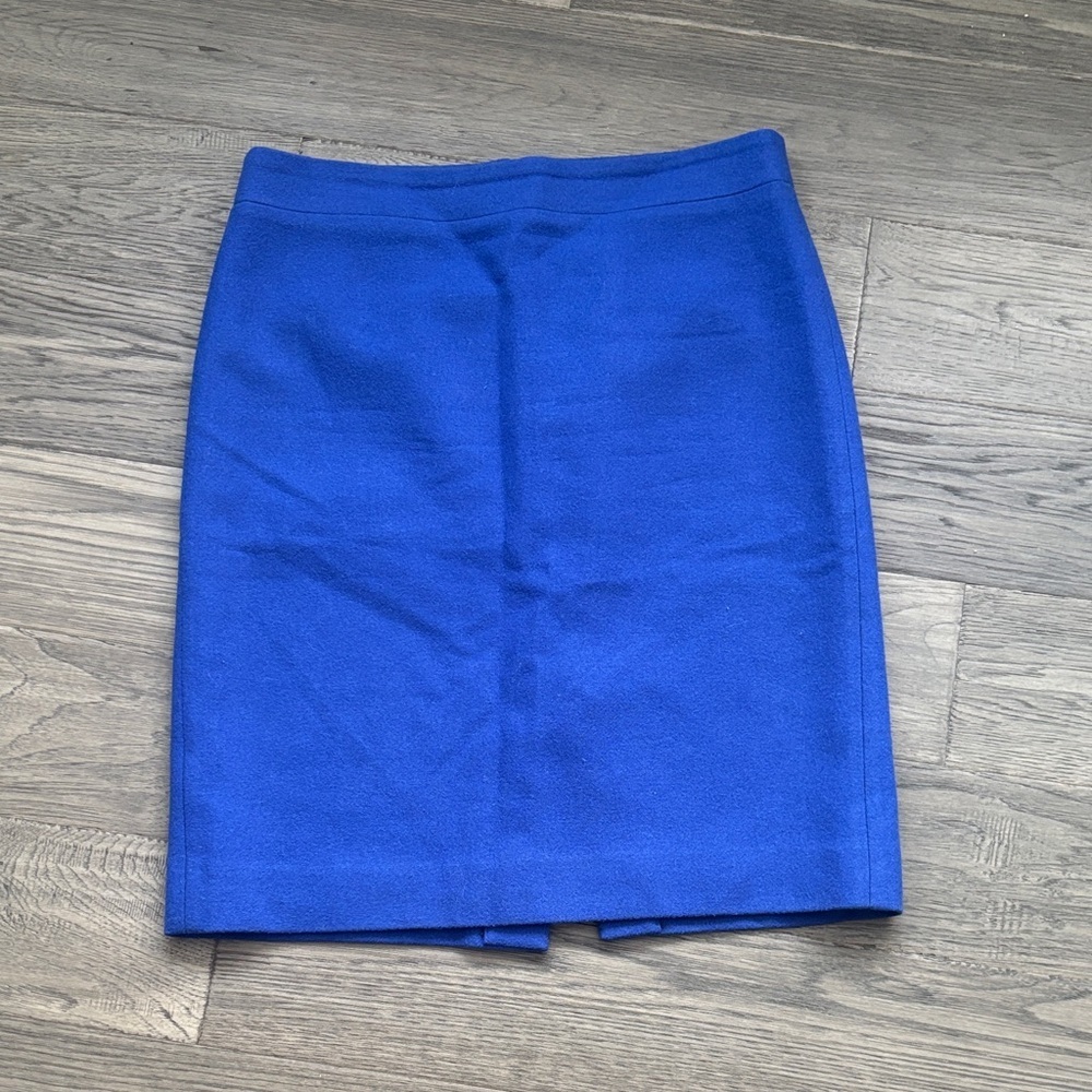 J. Crew | The Pencil Skirt Wool Blend Cobalt Blue Colour Size 4